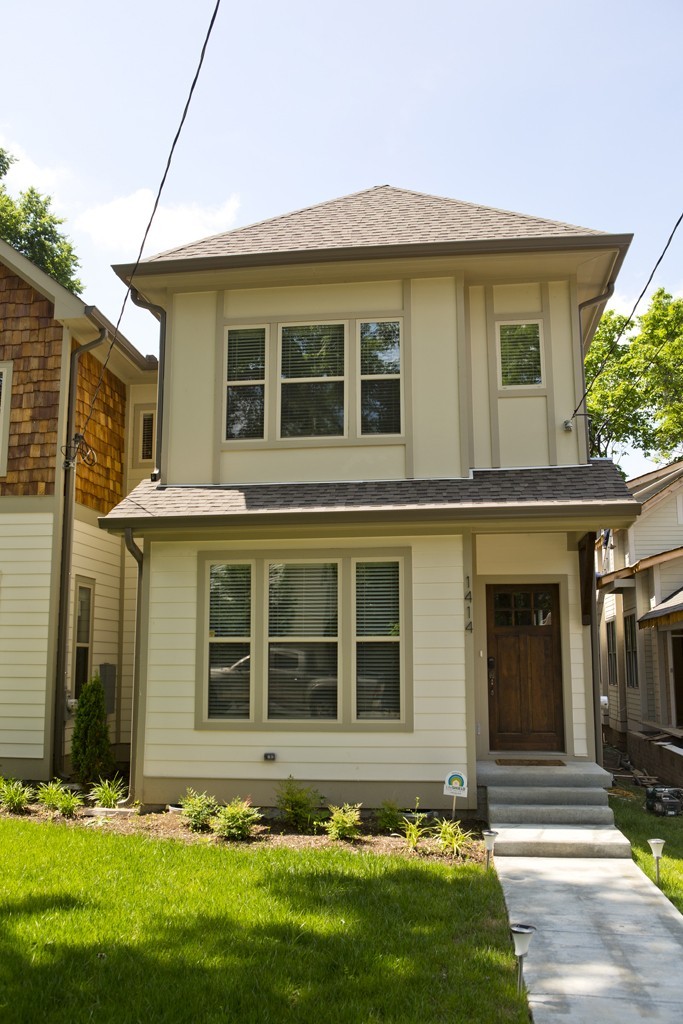 a front view of a house