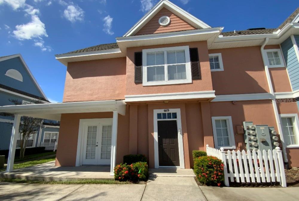 a front view of a house