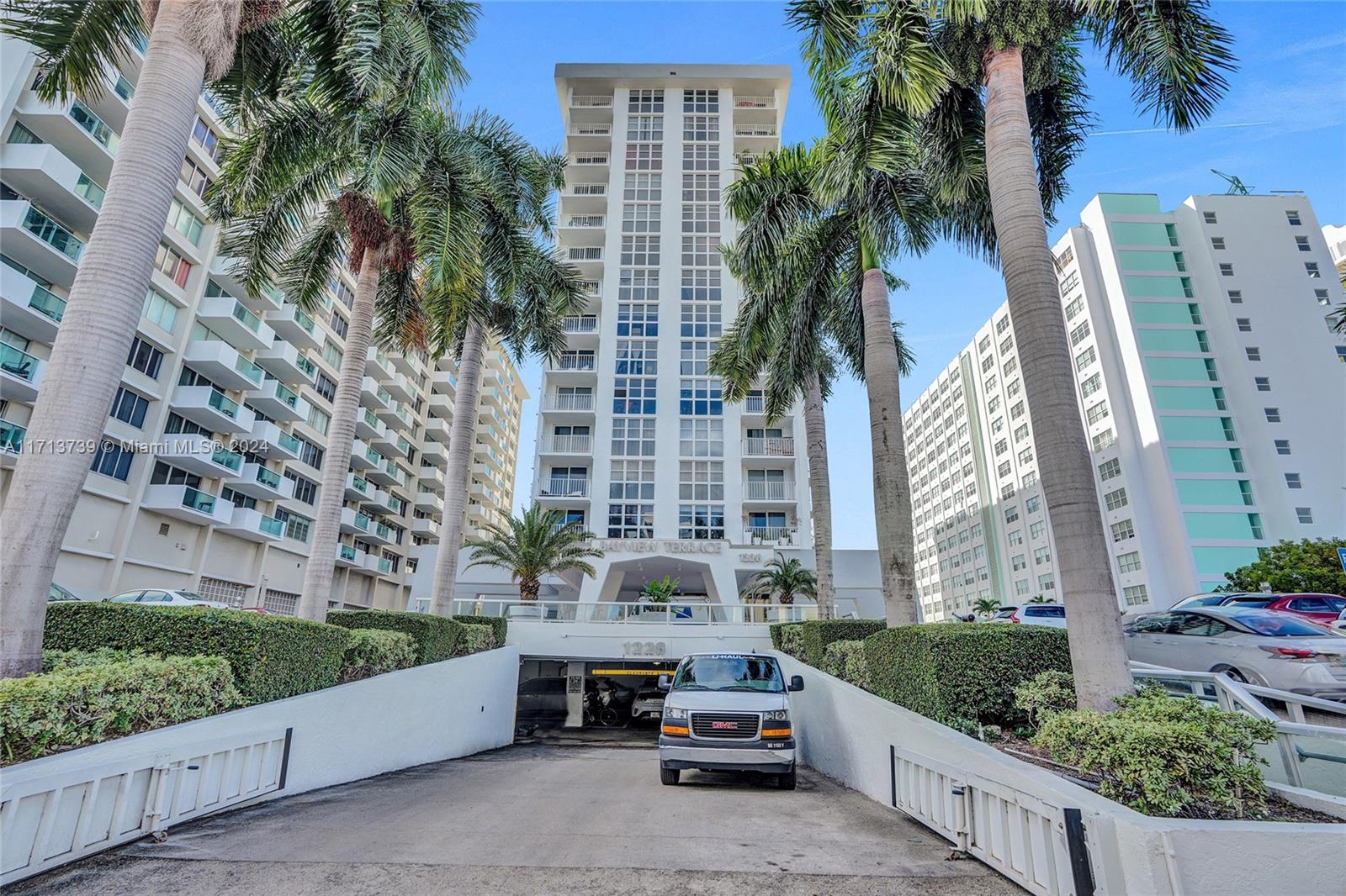 a car parked in front of a building