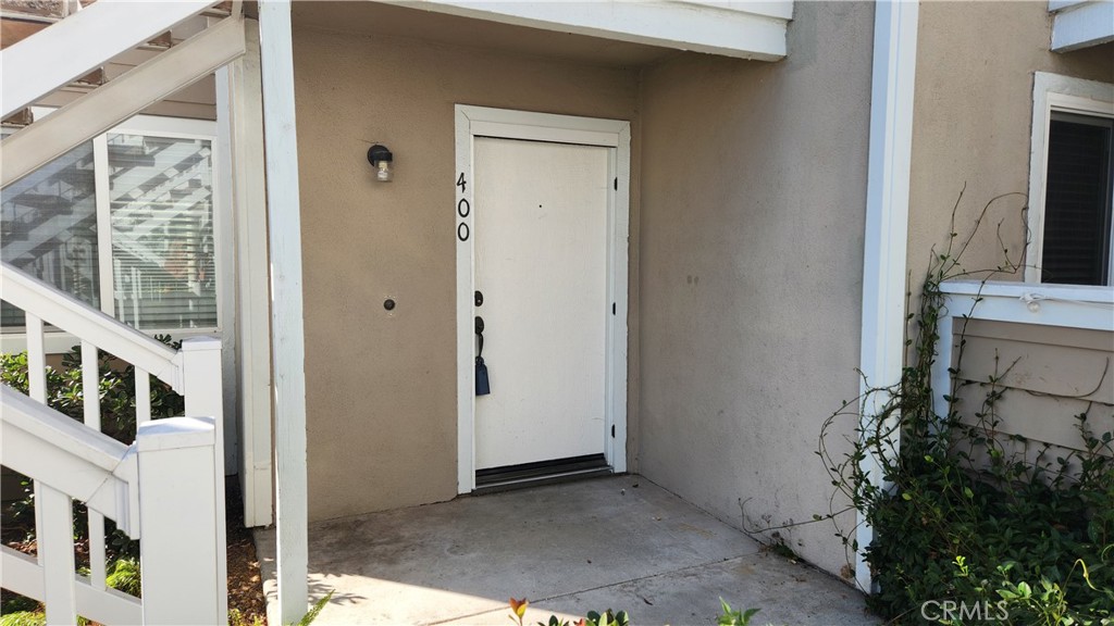 a view of front door of house