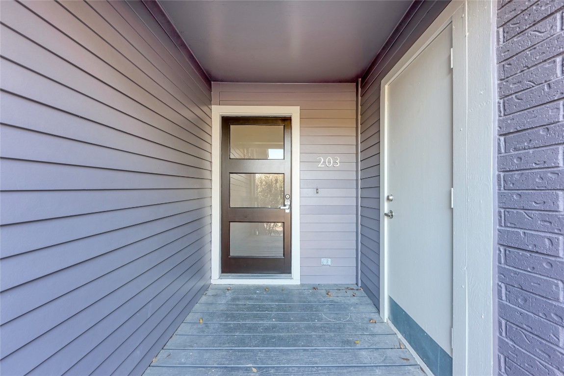 a view of front door