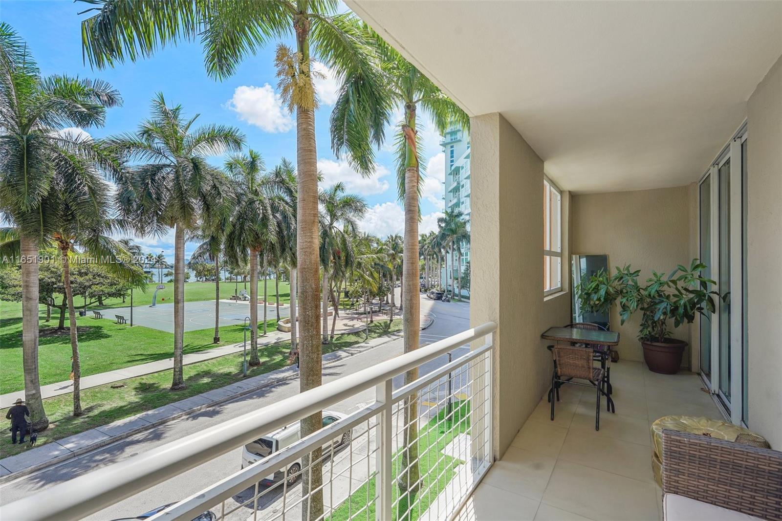 a view of a porch with a backyard