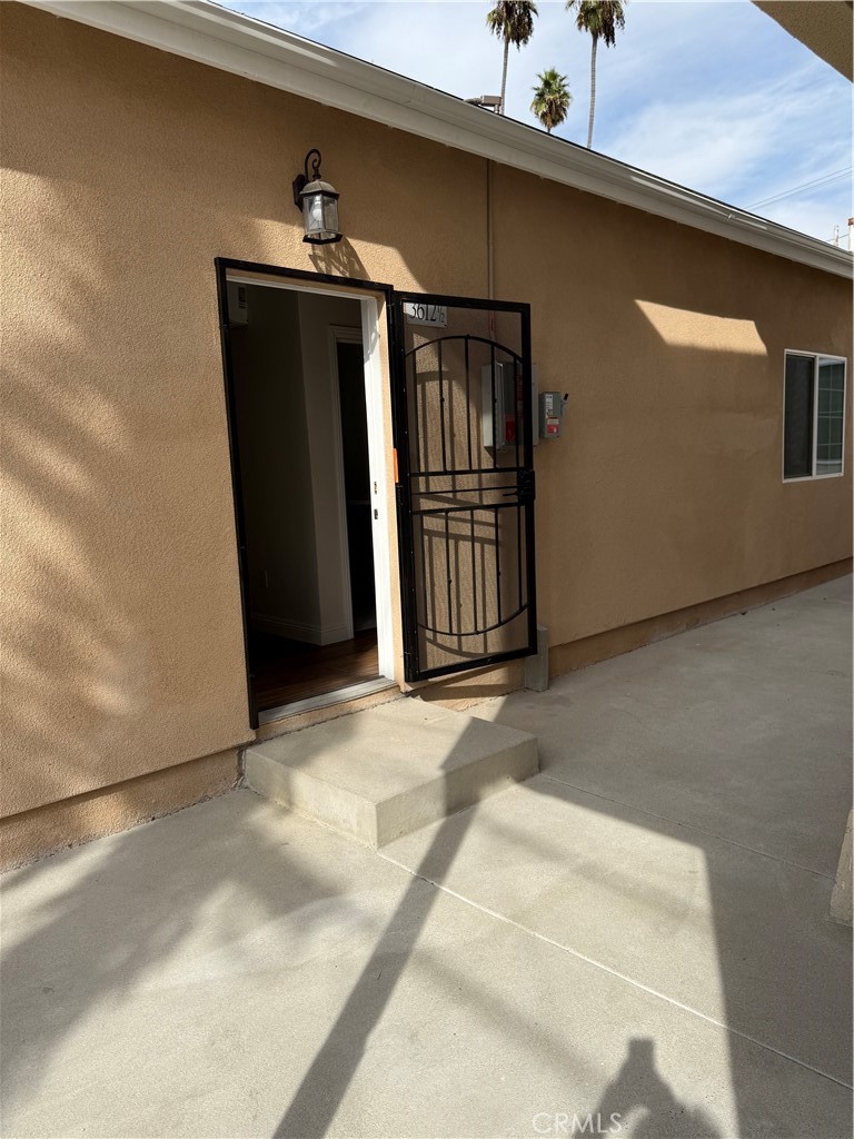 a view of front door