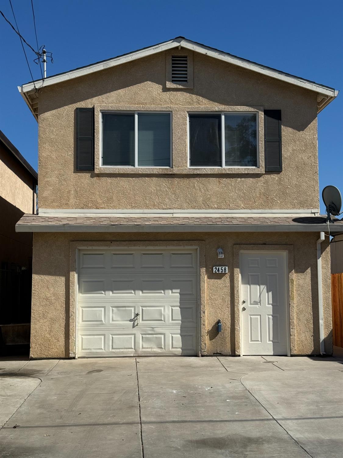 a front view of a house