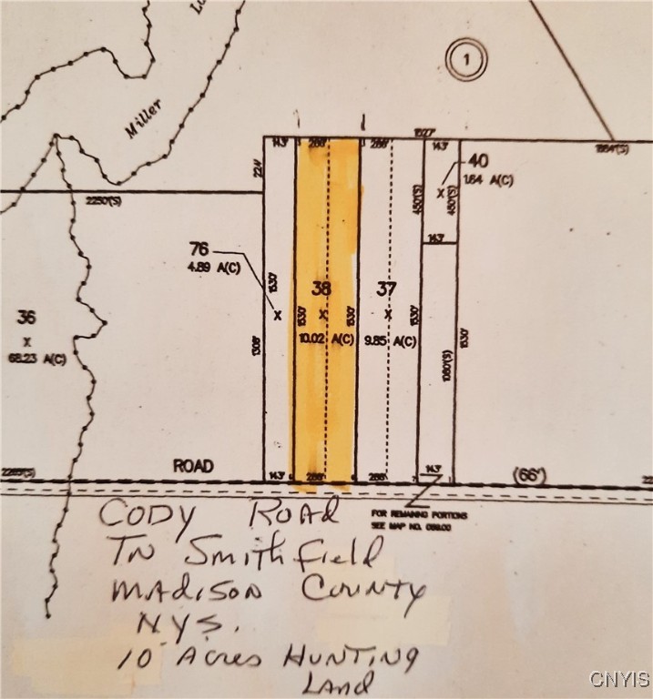 285' frontage x 1,530 depth. Wooded Hunting Land.