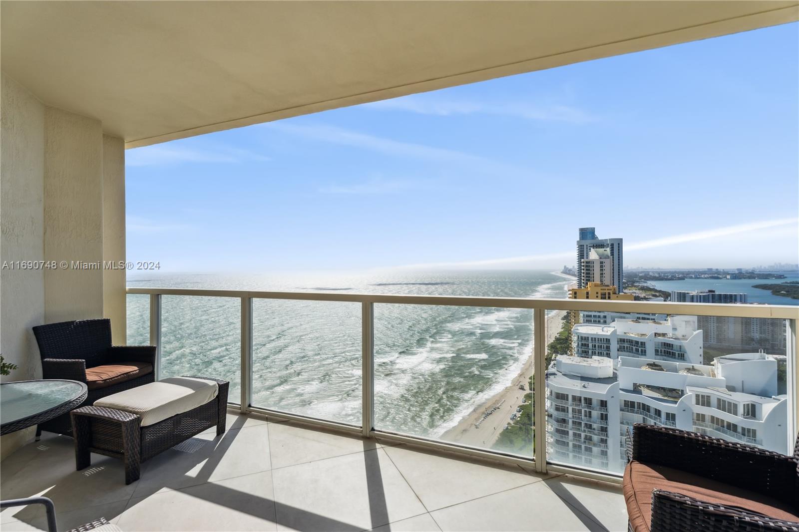 a view of balcony with workspace