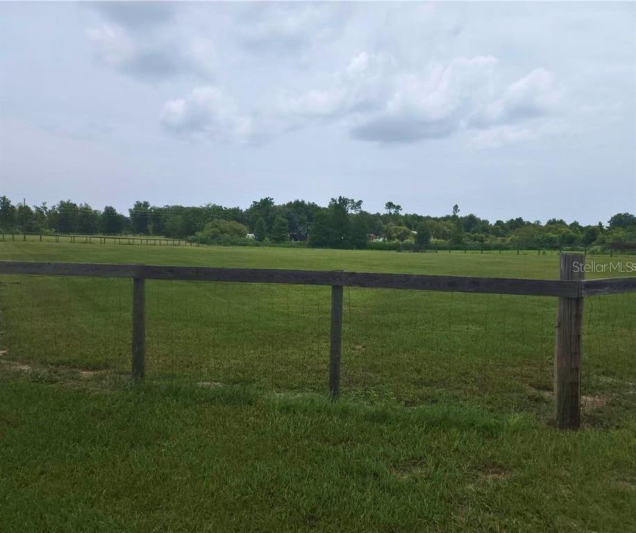 a view of a lake from a yard