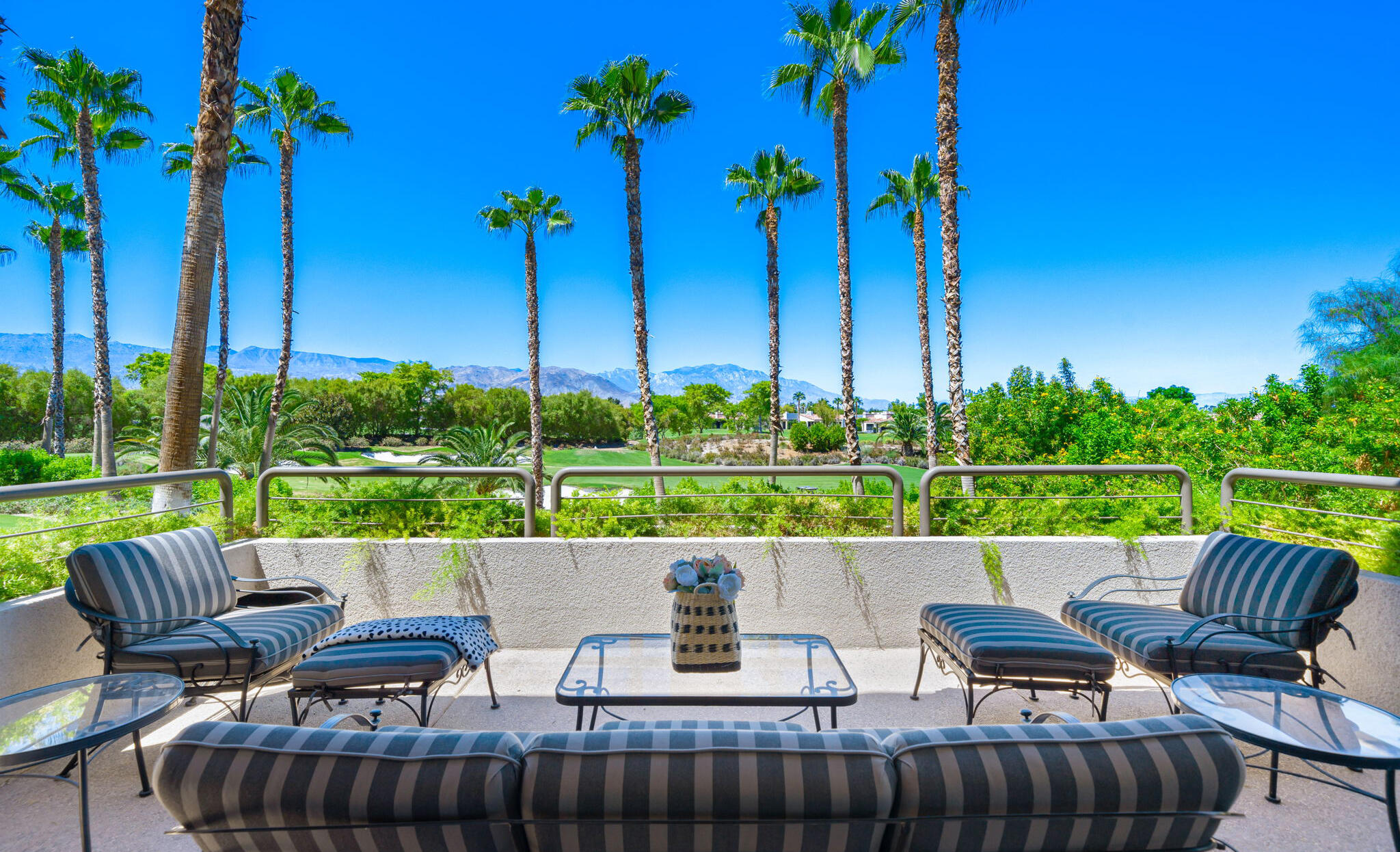 a view of an outdoor seating area