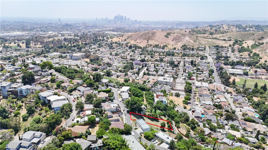 an aerial view of multiple house