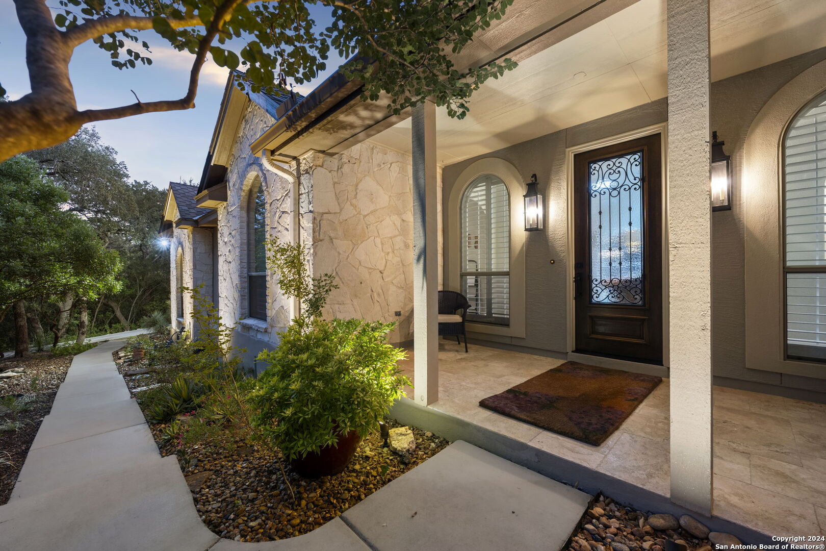 a view of a front door of the house