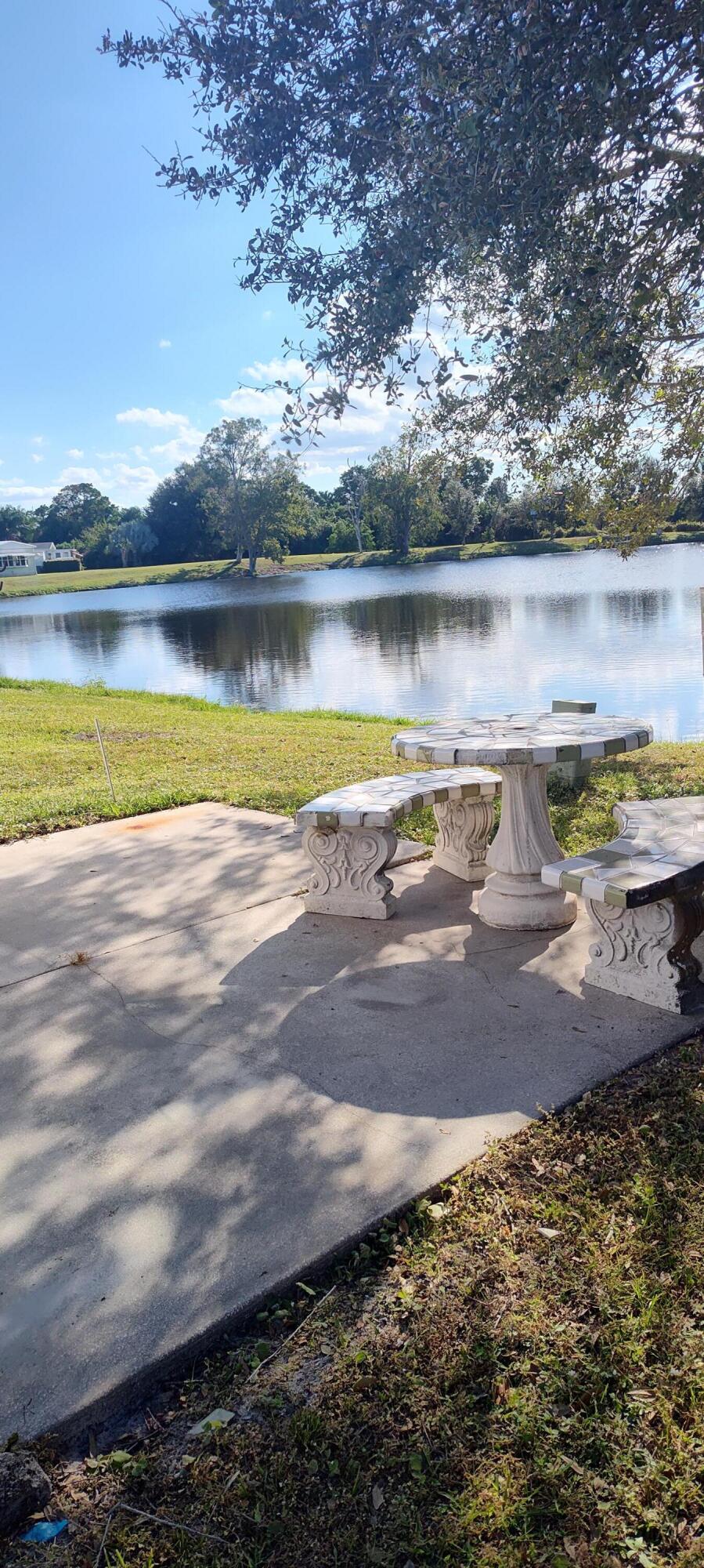 a view of a lake with houses