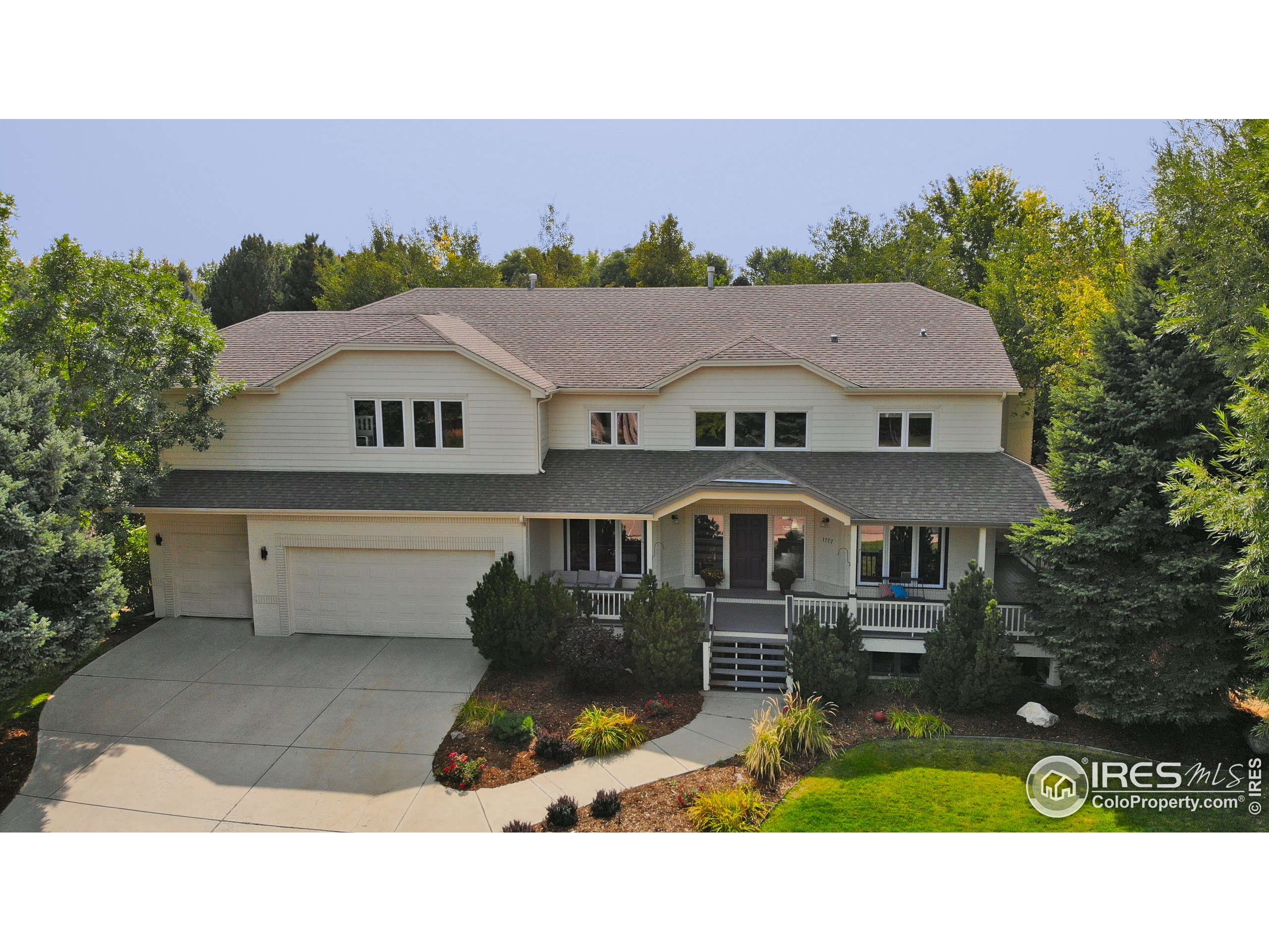 a aerial view of a house