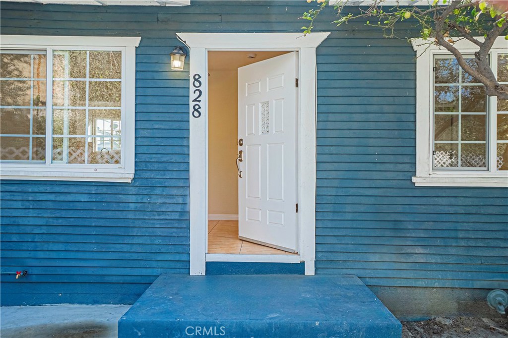 a view of front door of house