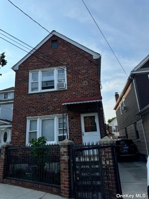 a front view of a house