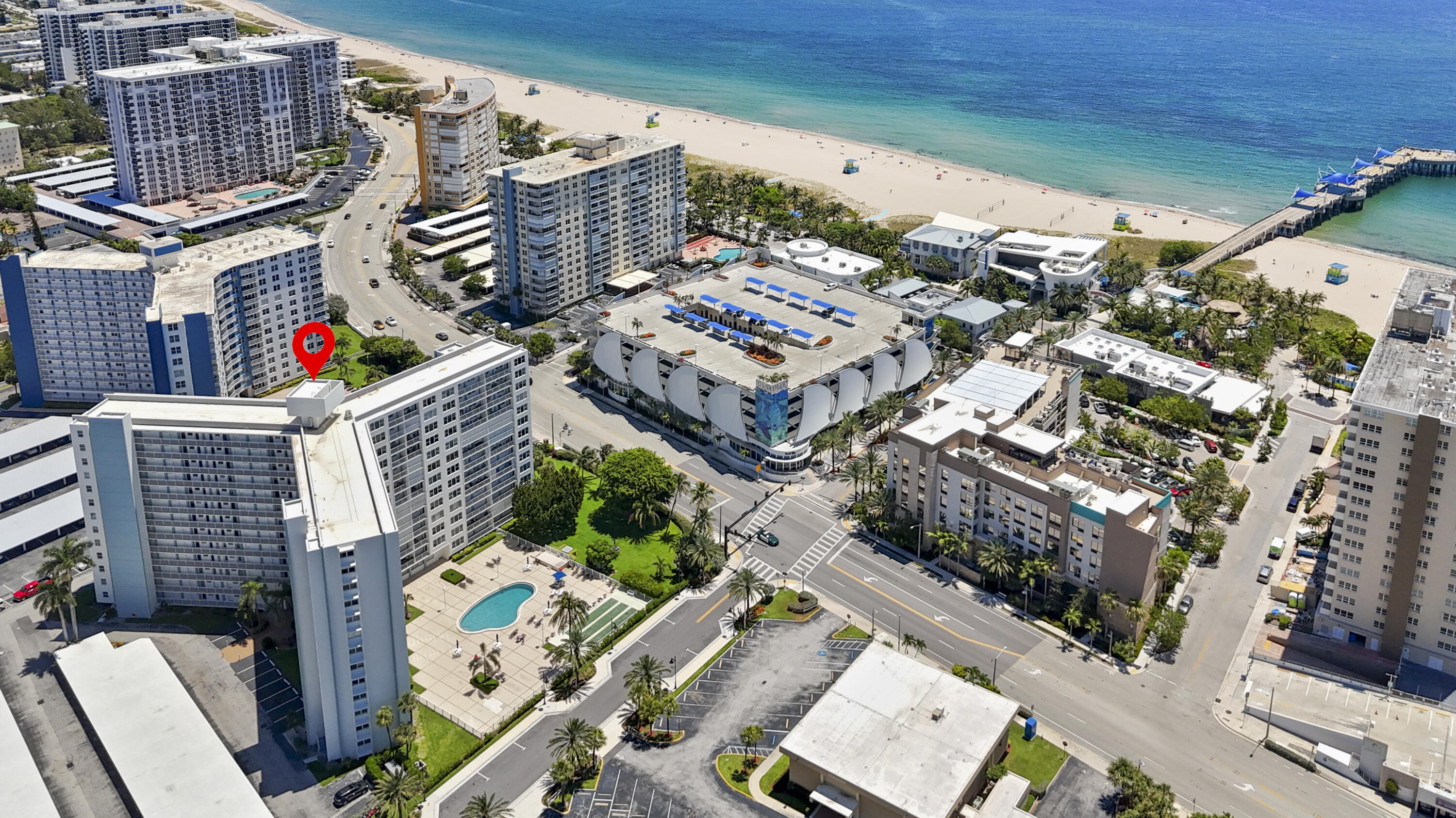 an aerial view of multiple house