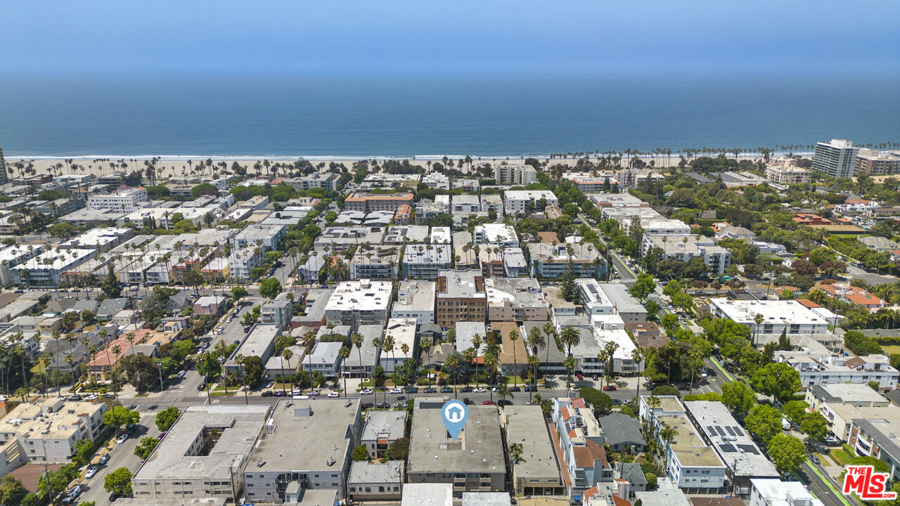 an aerial view of a city