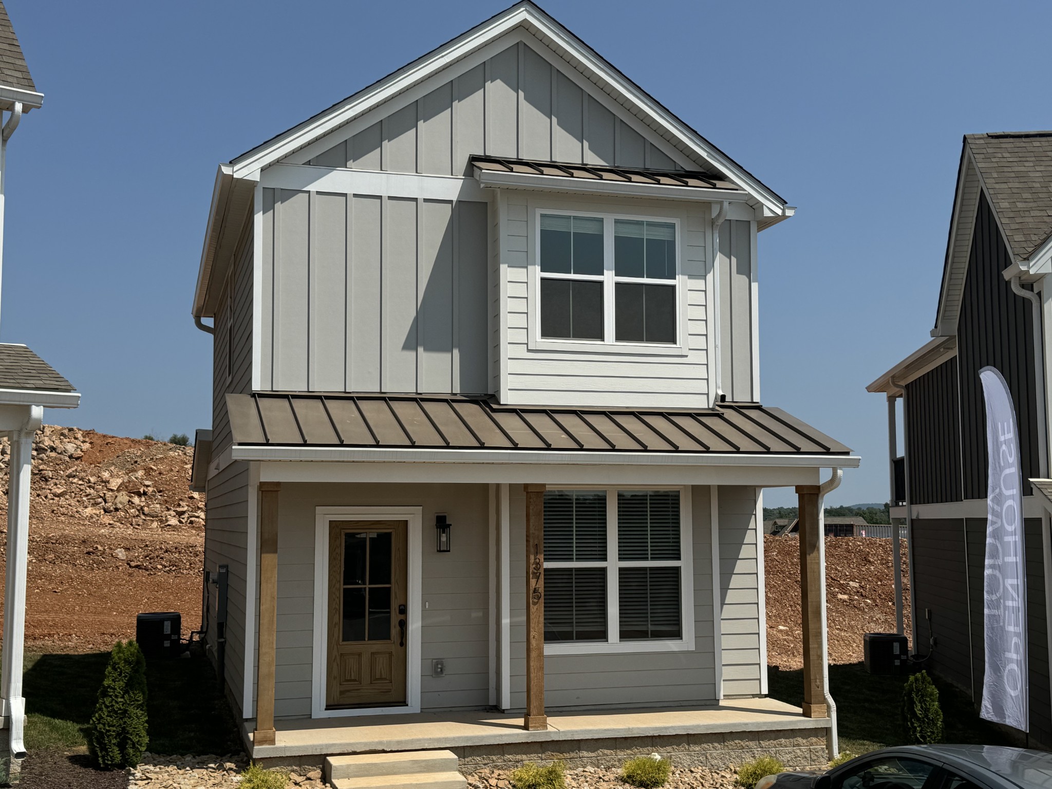 a front view of a house