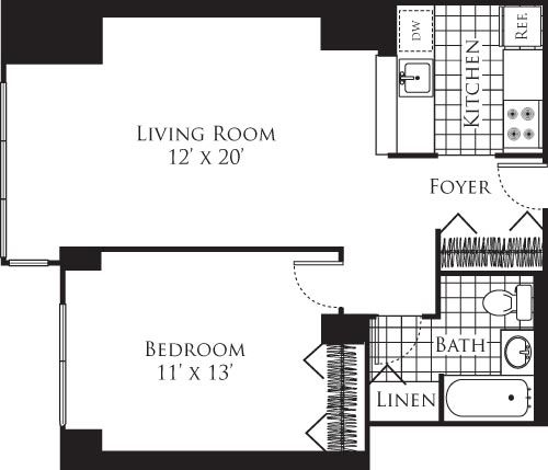 $4,175 | 305 West 50th Street, Unit 8J | Hell's Kitchen