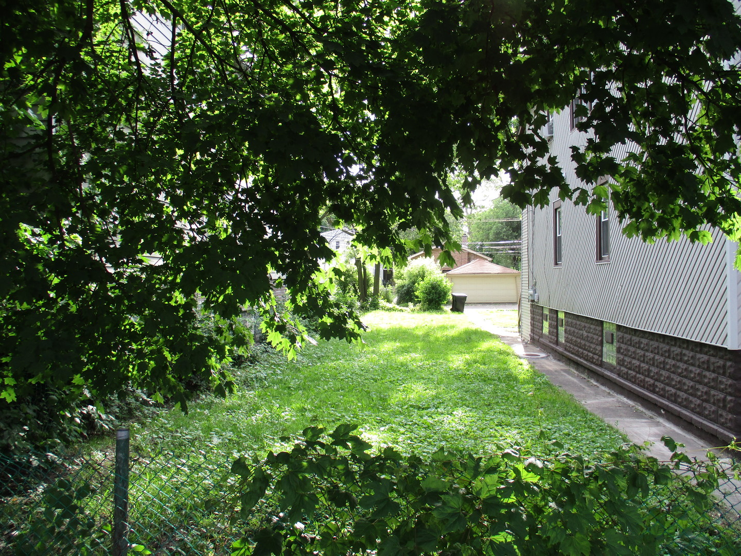 a view of yard with green space