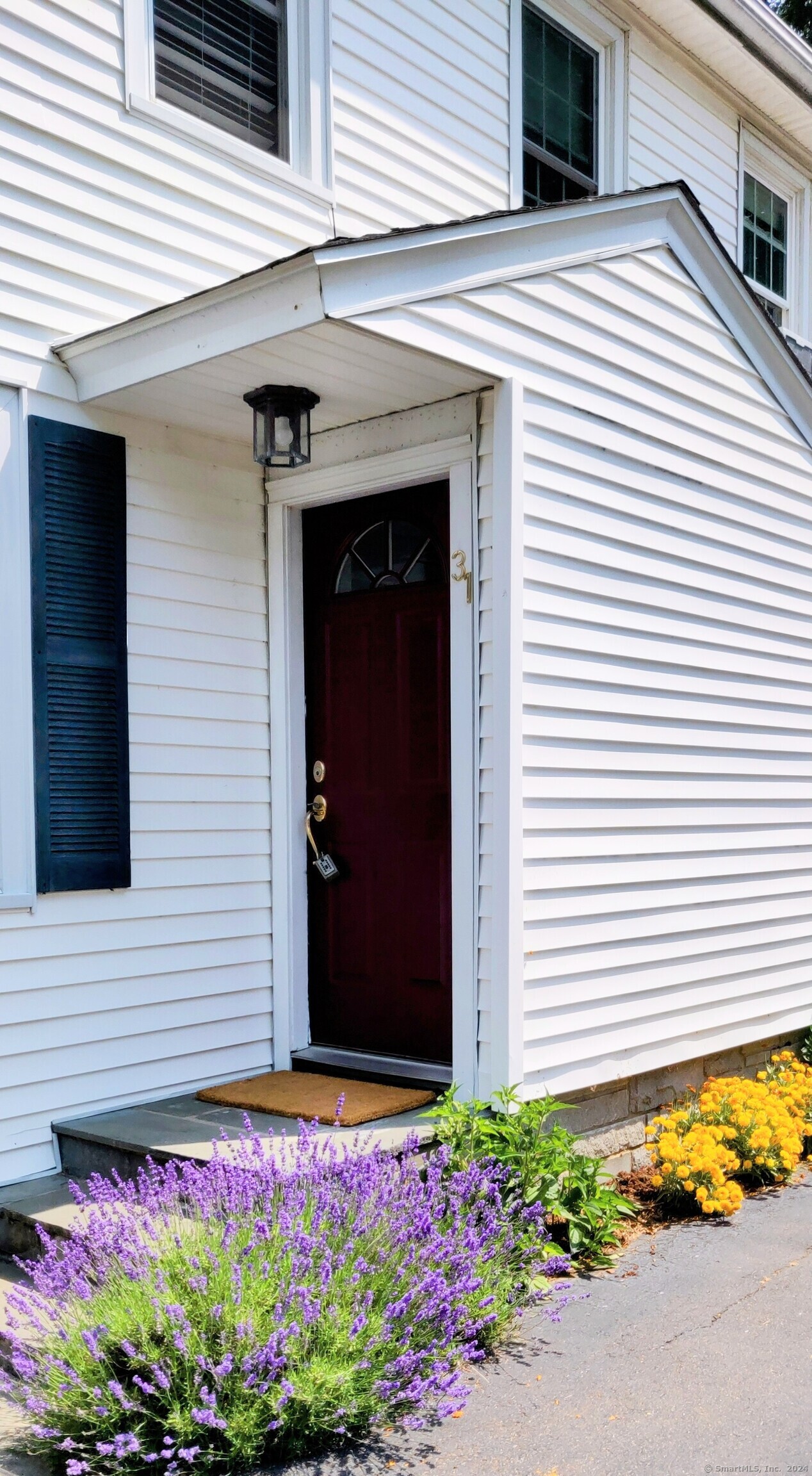 a front view of a house