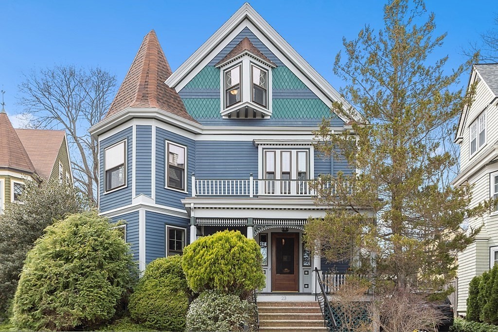 a front view of a house