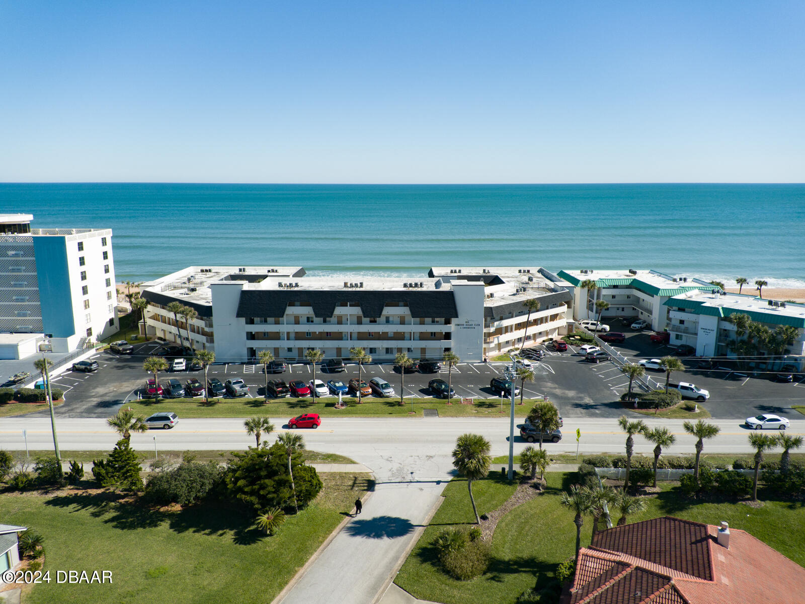 a view of swimming pool and ocean view