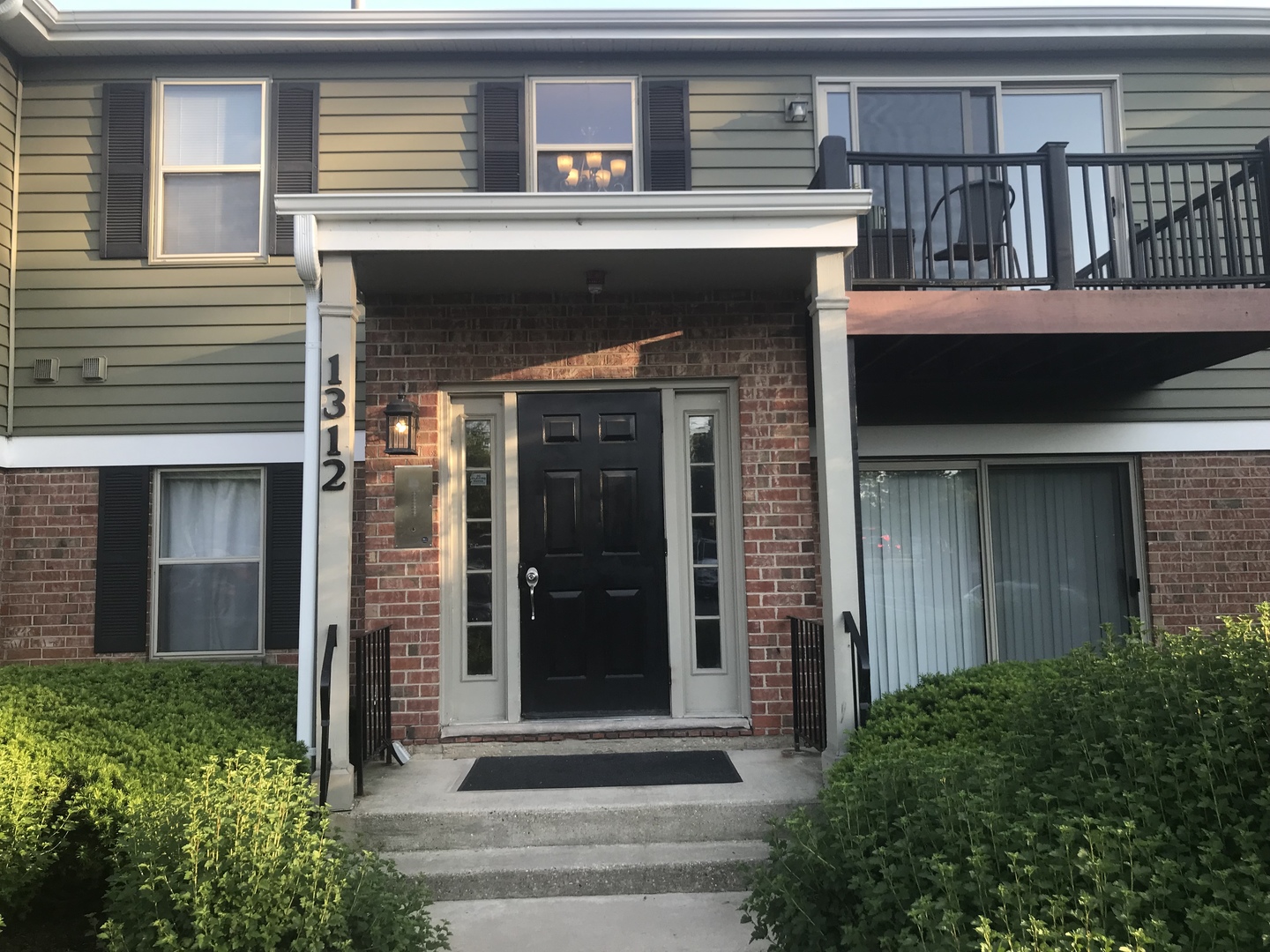 a front view of a house with entryway