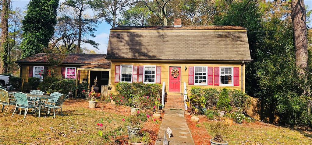 a view of a house with patio