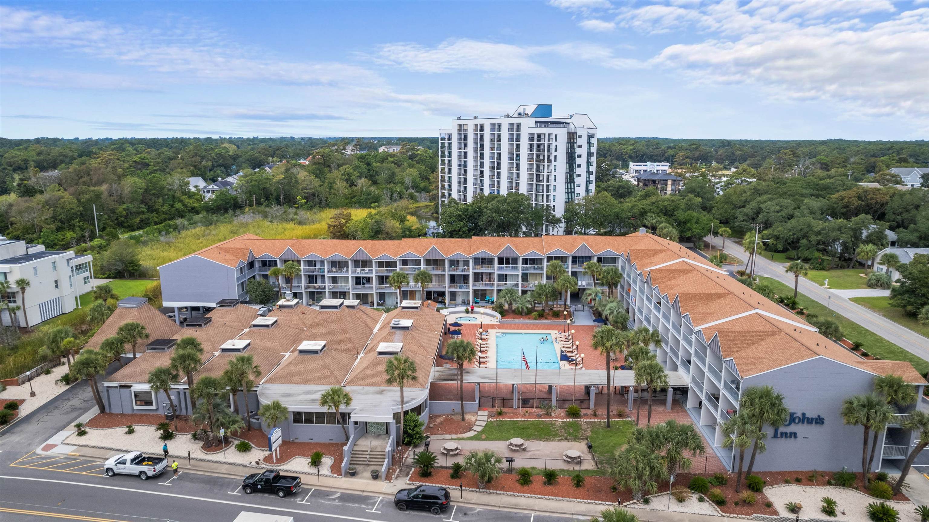 Birds eye view of property