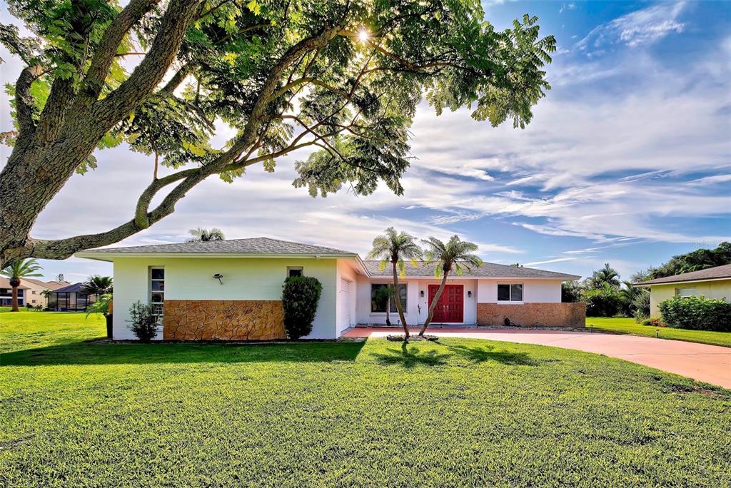 Front view of this attractive home on a large lot in Englewood.