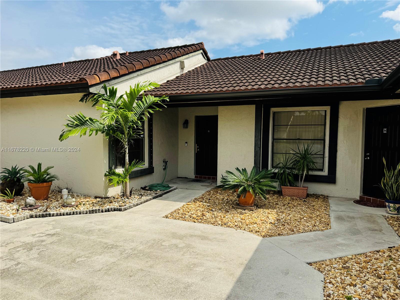 a front view of a house