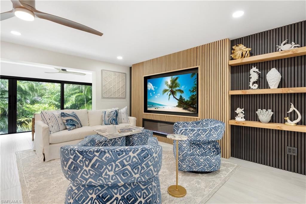 Living room featuring hardwood / wood-style floors