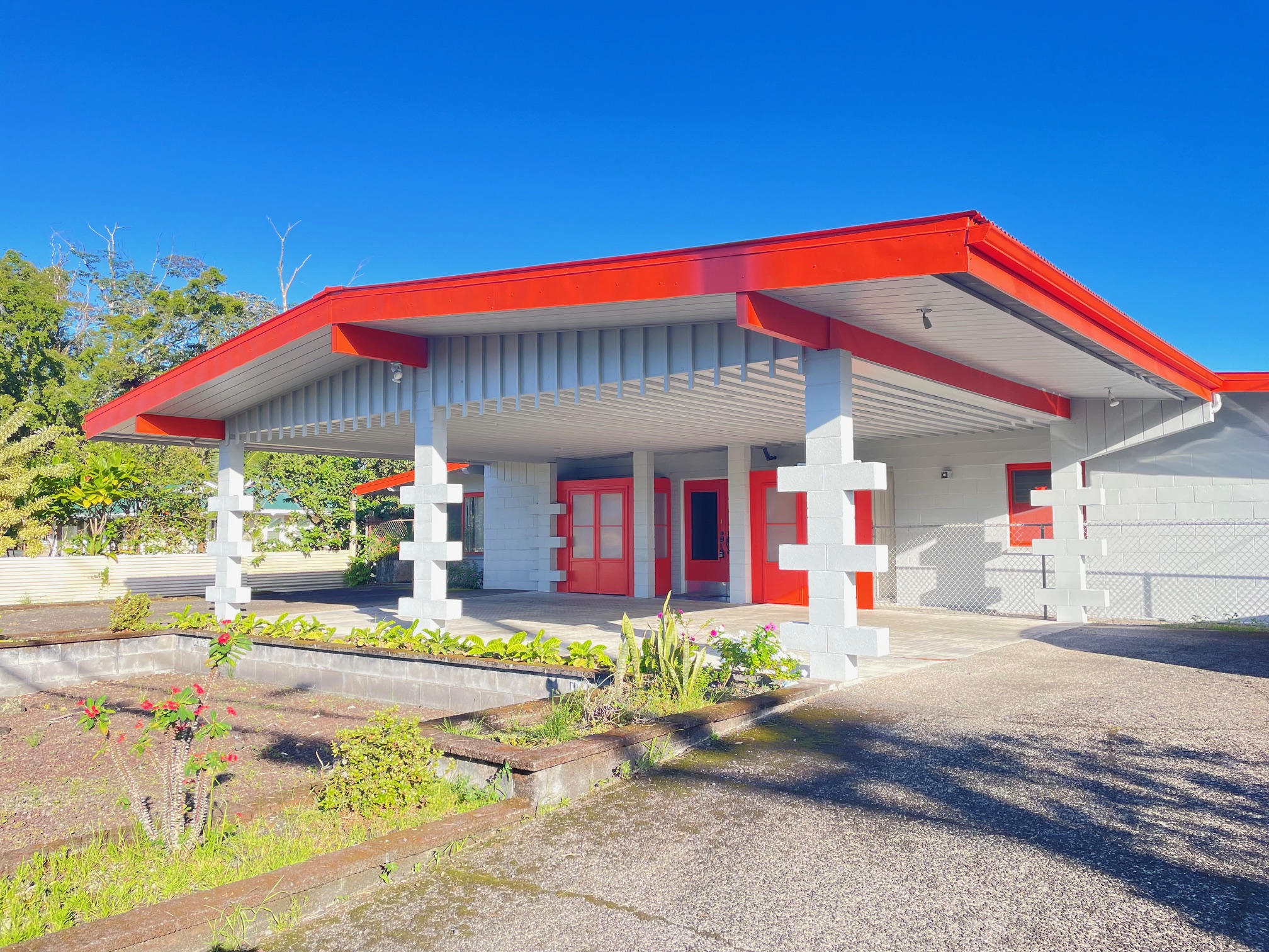 a view of a house with patio