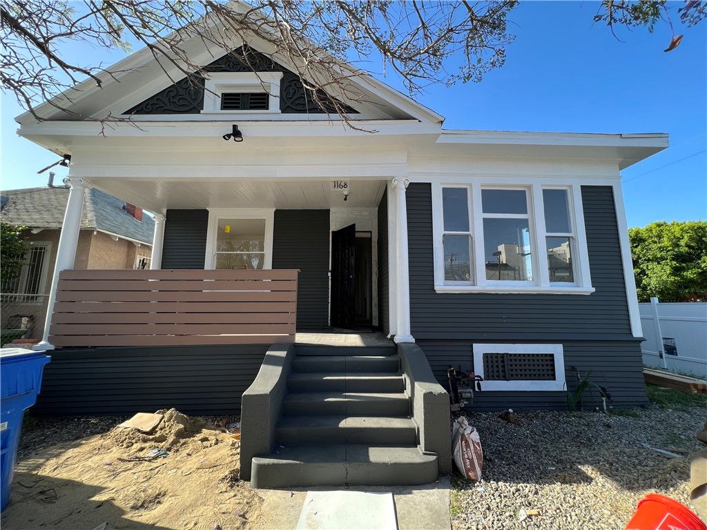 a front view of a house with entryway