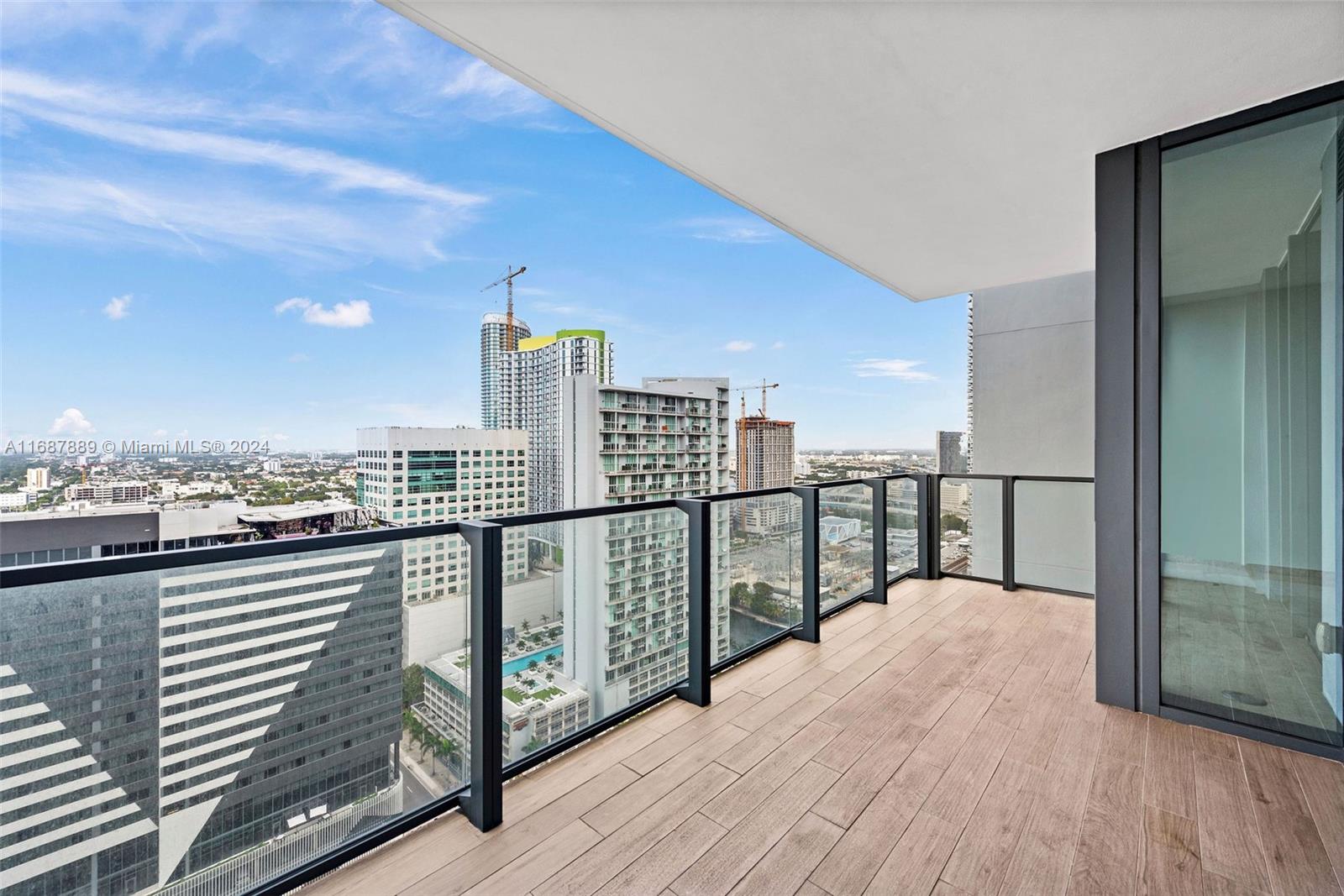 a view of balcony with city view