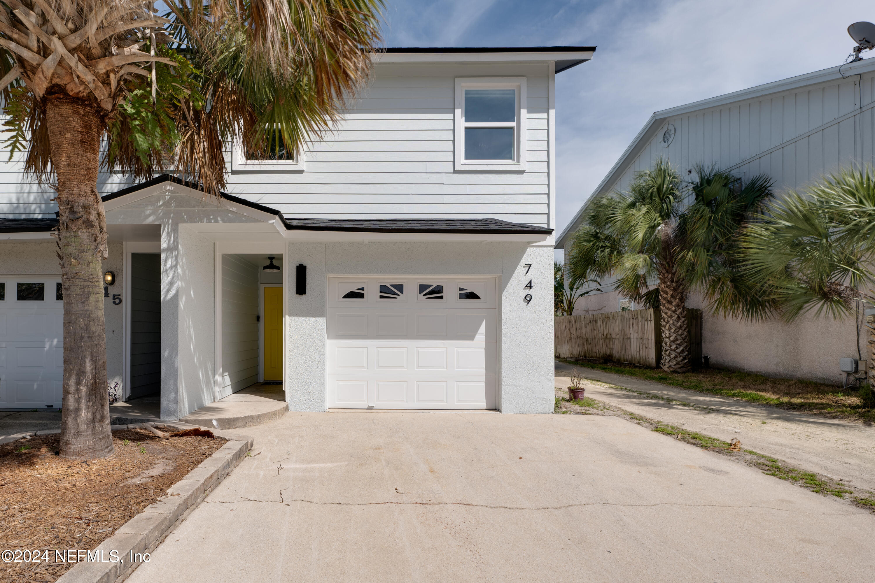 a front view of a house