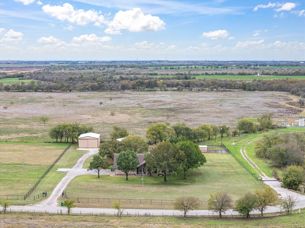 a view of a lake with a big yard