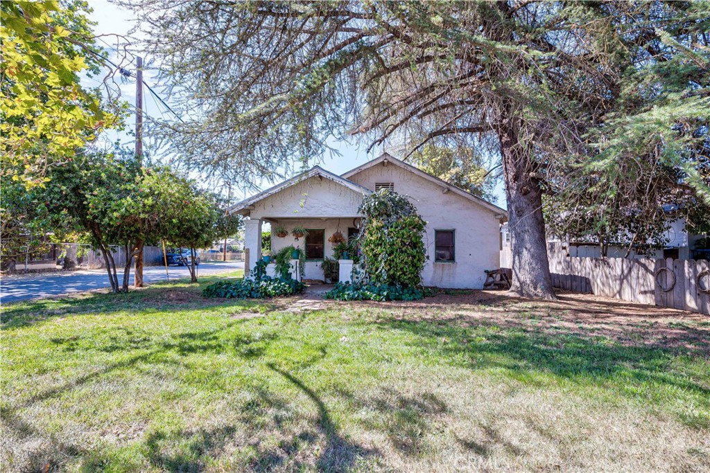 a house with trees in front of it