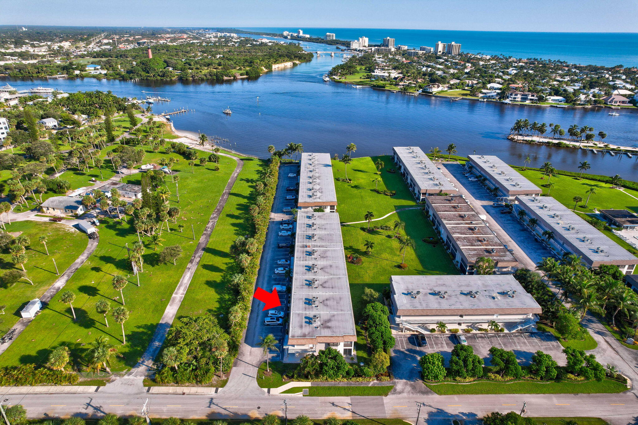 an aerial view of a city