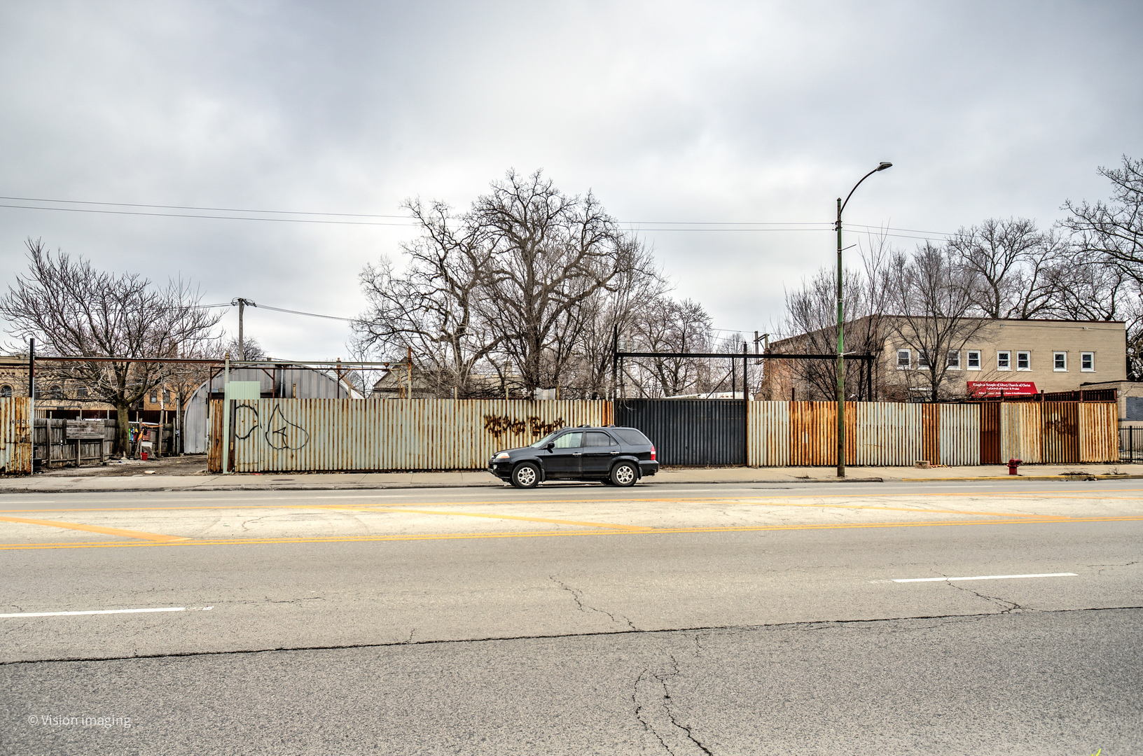 a car parked on the side of the road