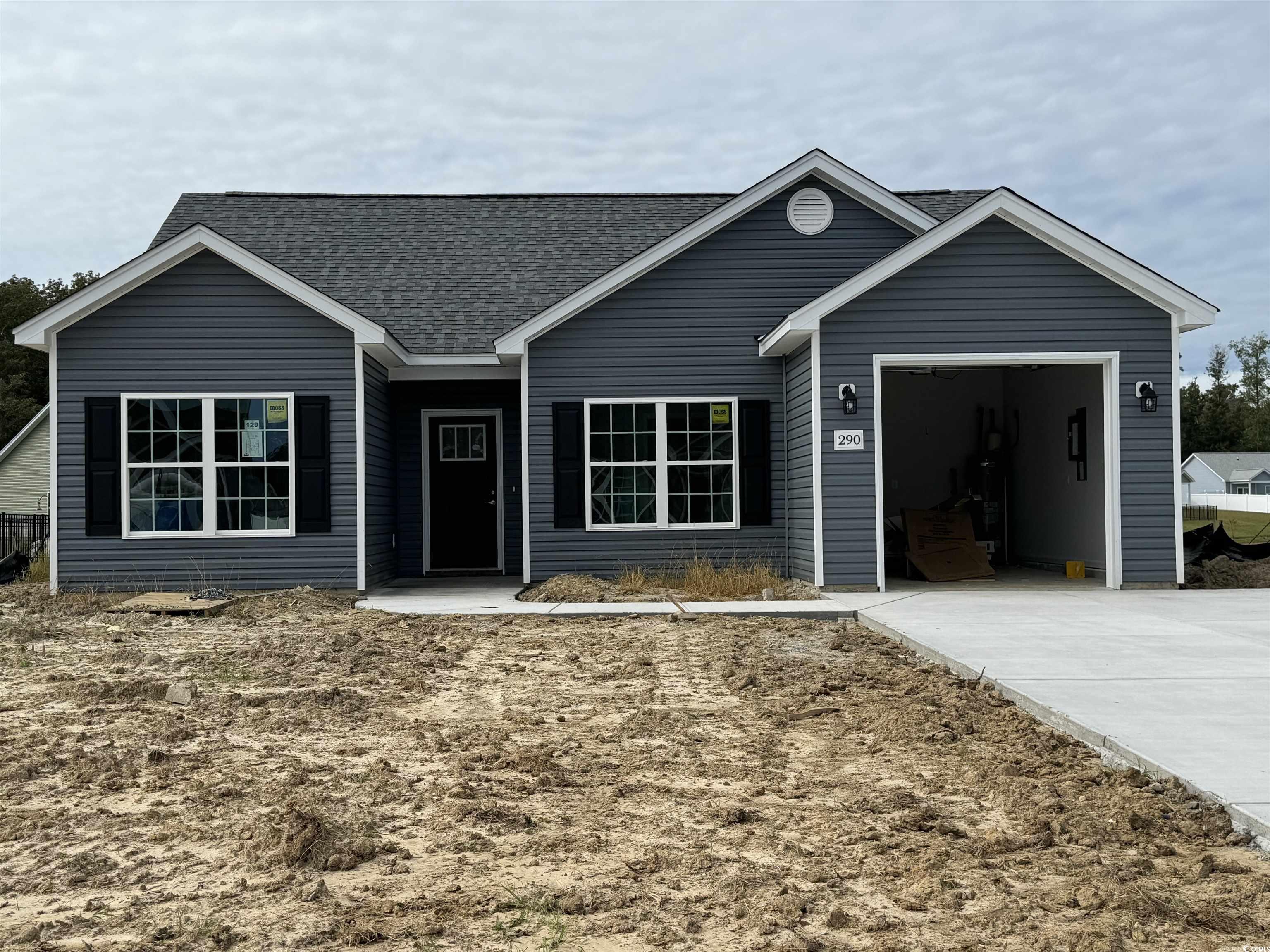 Ranch-style home with a garage