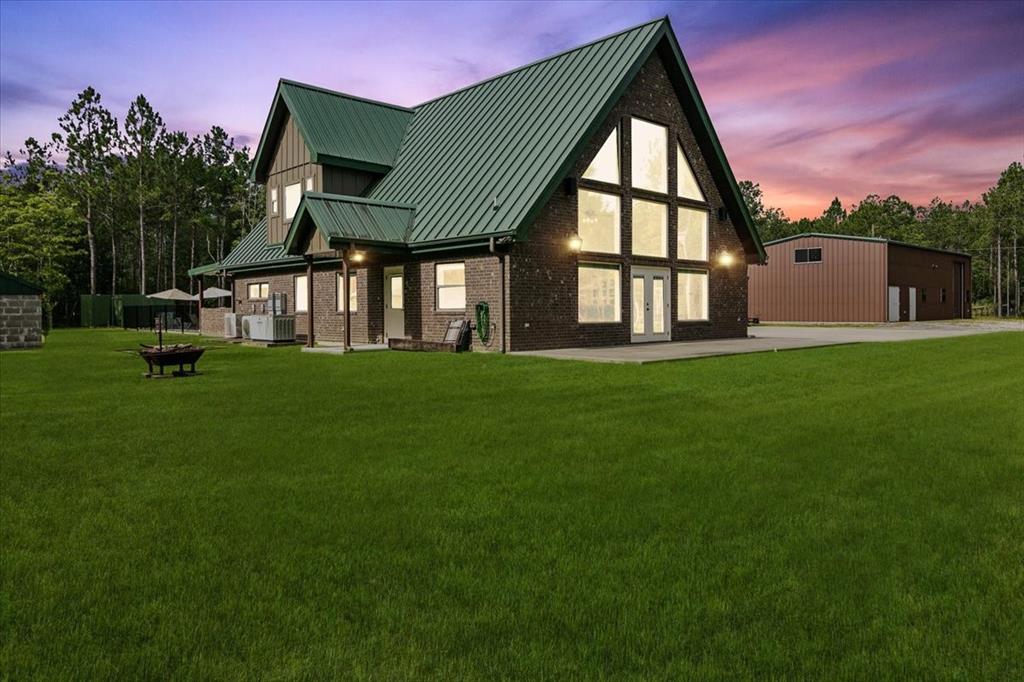 a house view with a garden space