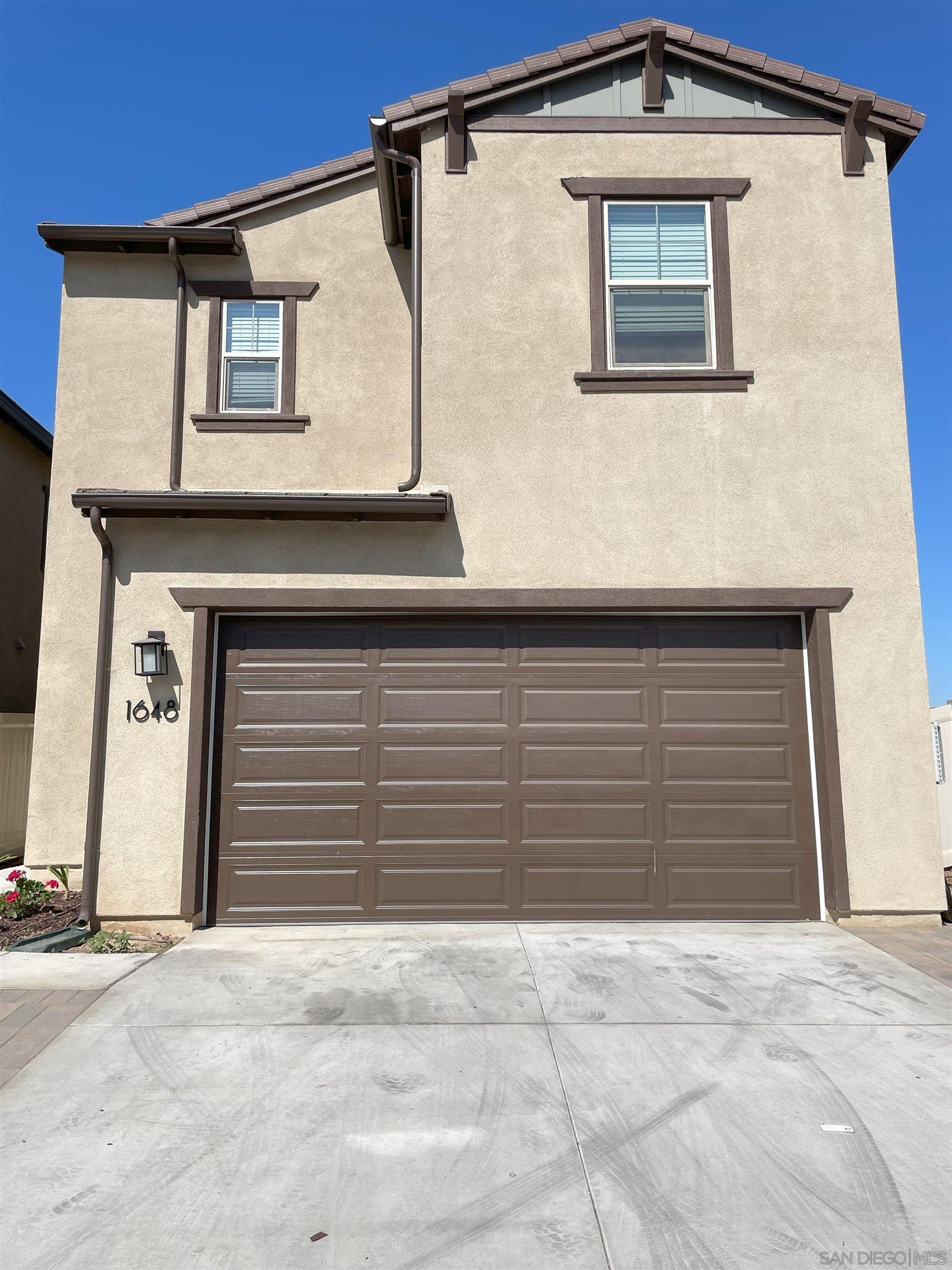 a front view of a house