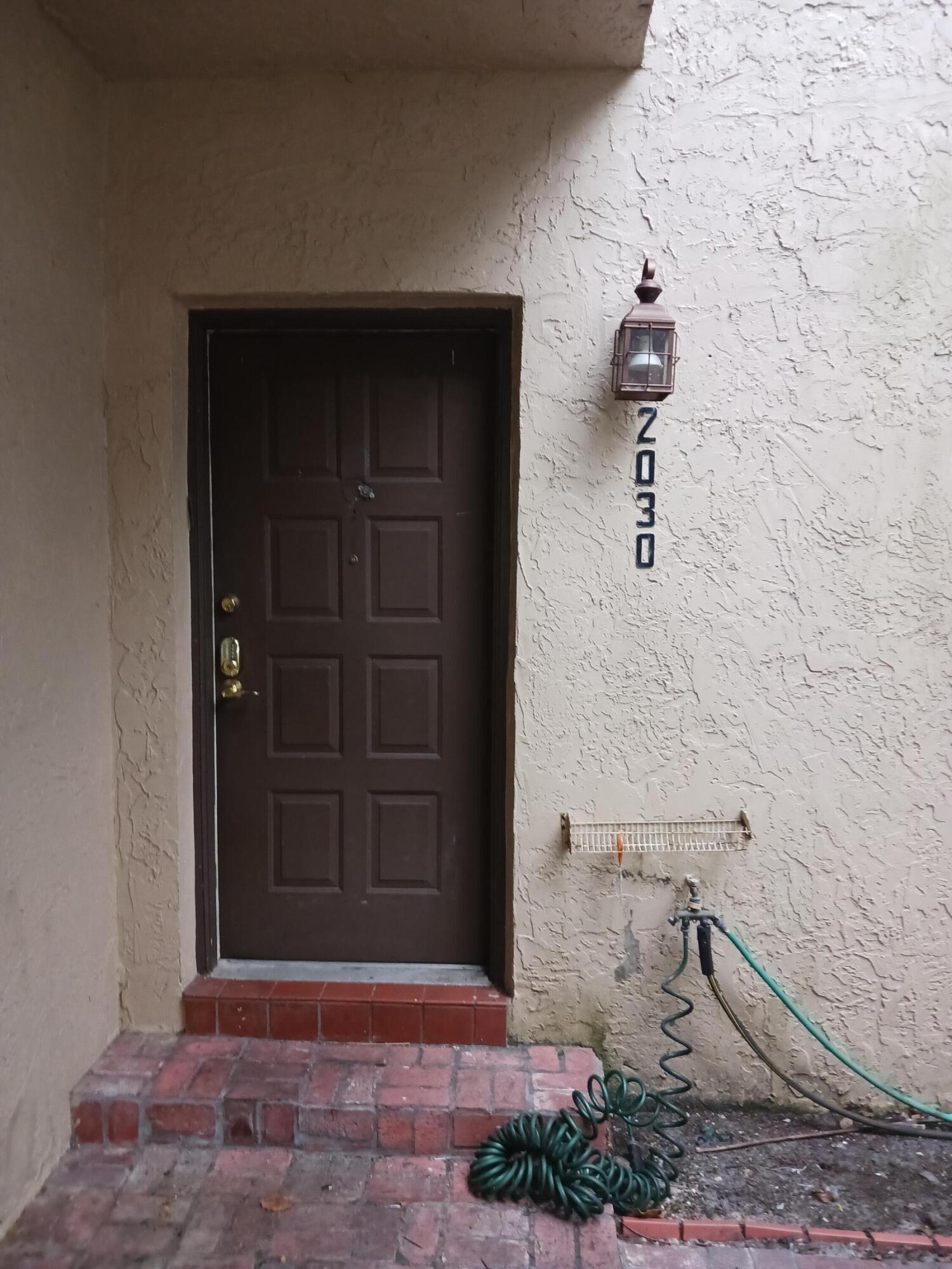 a view of a door of the house