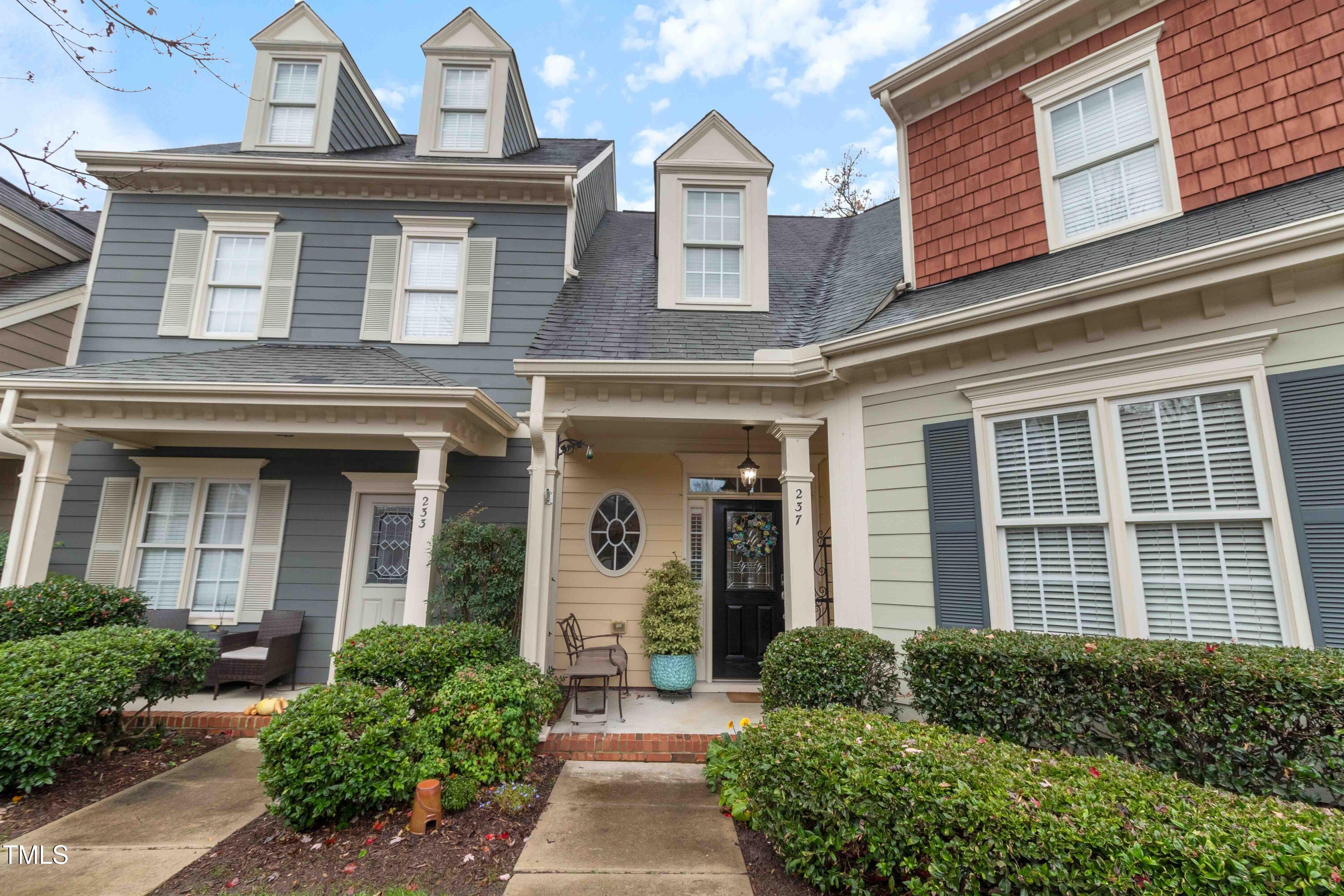 front view of a brick house