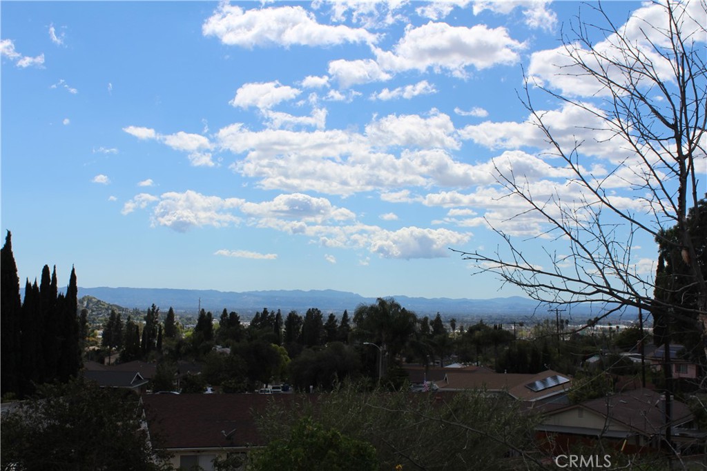 a view of city and mountain