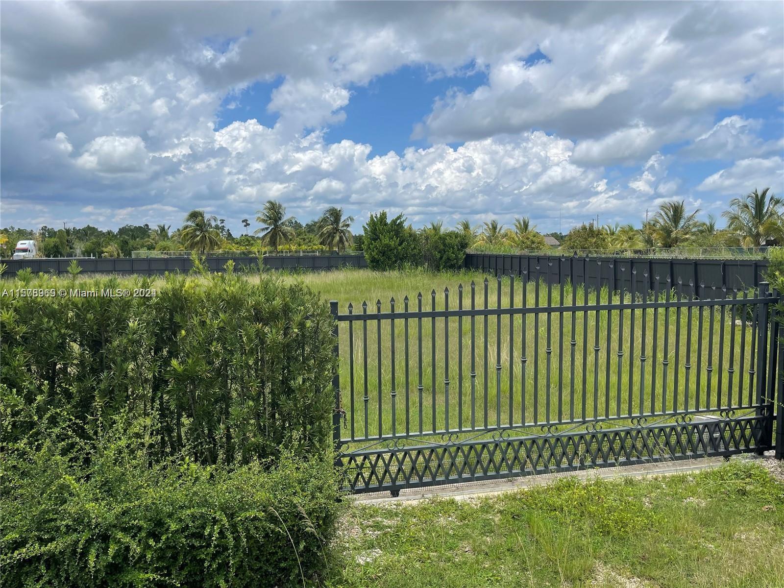 a view of a lake from a yard