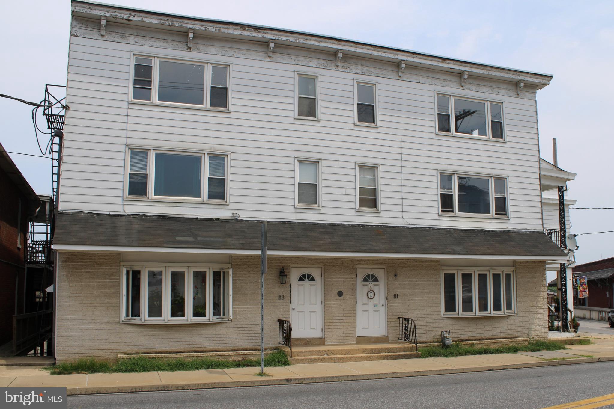 a view of a building with a window