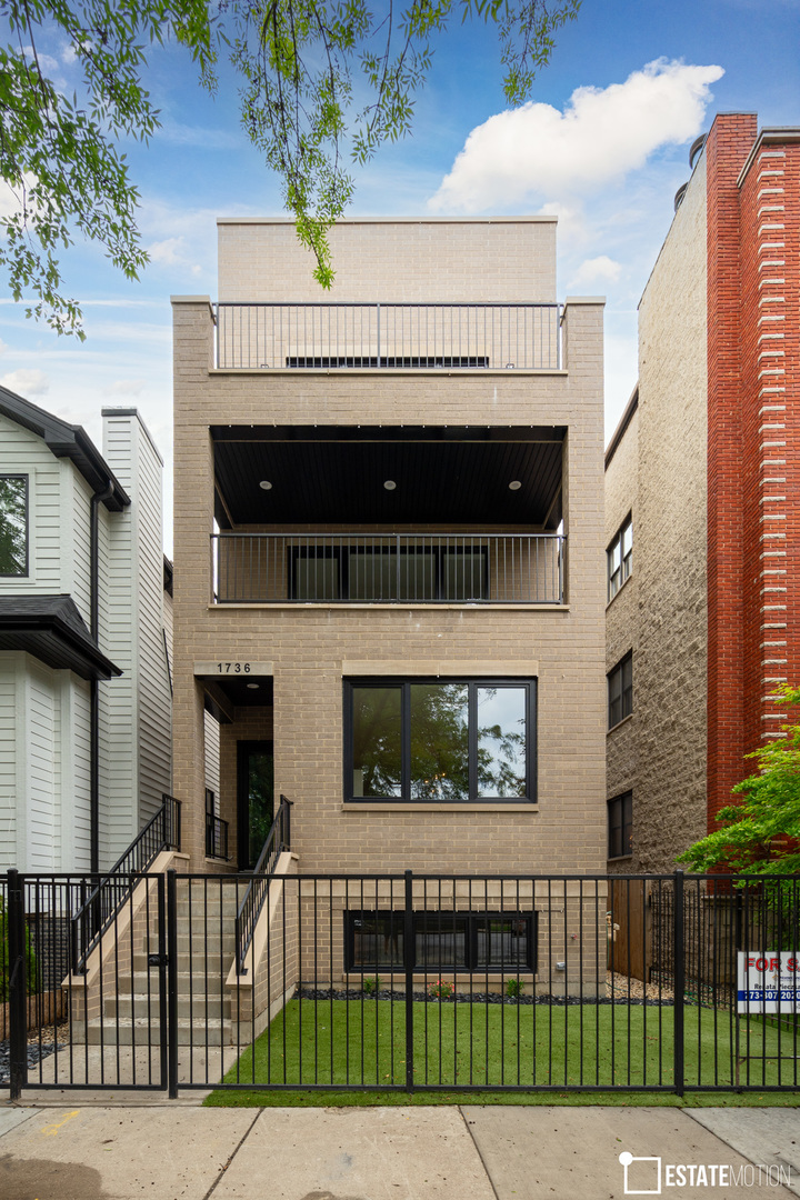 a view of a house with a balcony