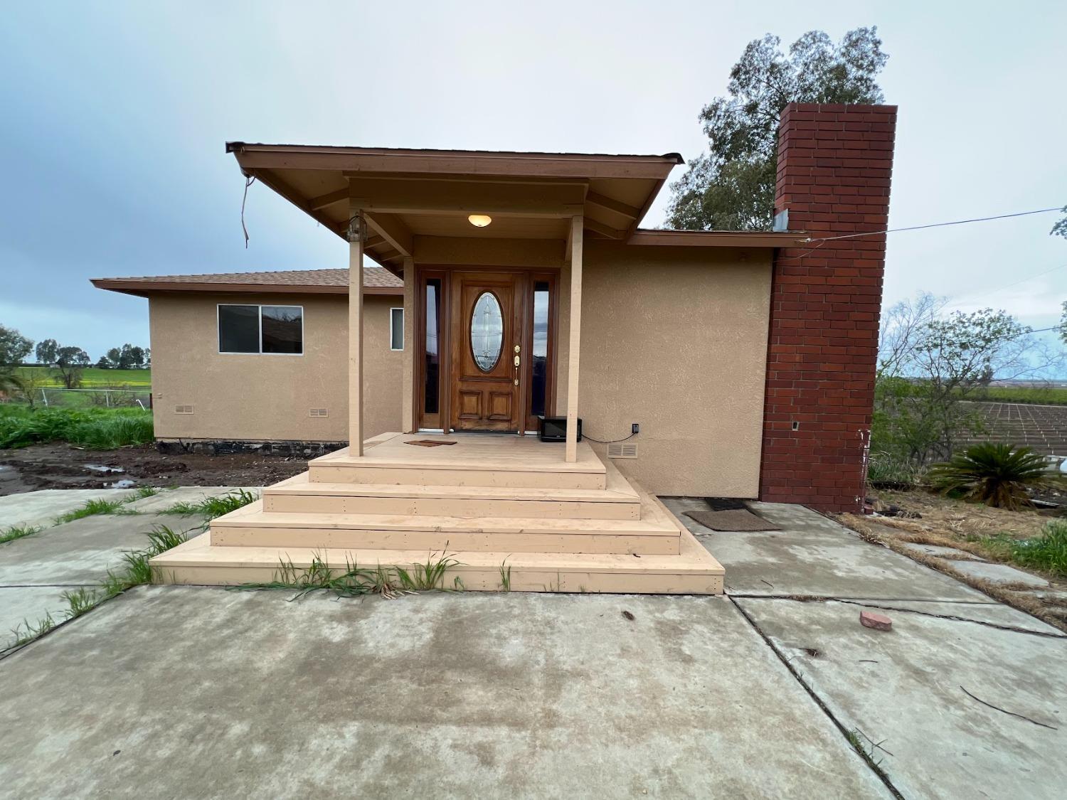 a front view of a house